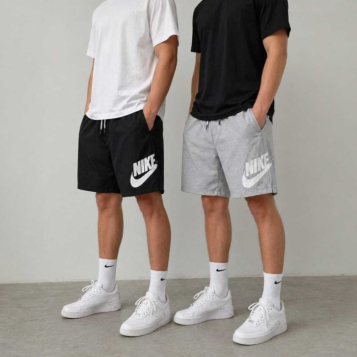 Шорти Nike літні чоловічі чорні сірі з кишенями топ якість