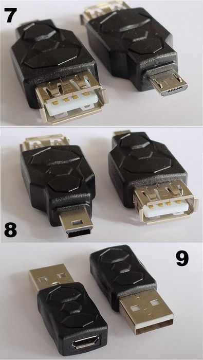 Перехідник адаптер Micro-USB Mini-USB Type-C Lightning переходник USB