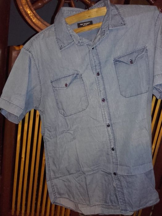 Koszula meska jeans Top sekret