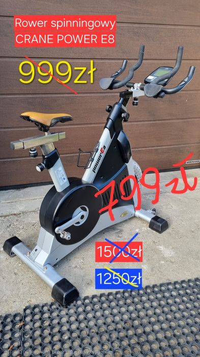 Rower spinningowy CRANE komputer trasy rowerek treningowy spiningowy