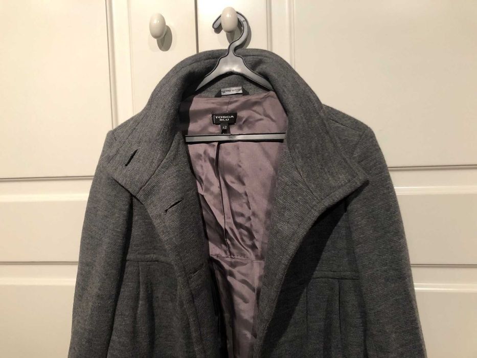 Casaco Italiano em malha cinza marca TOSCA BLU (42 IT)