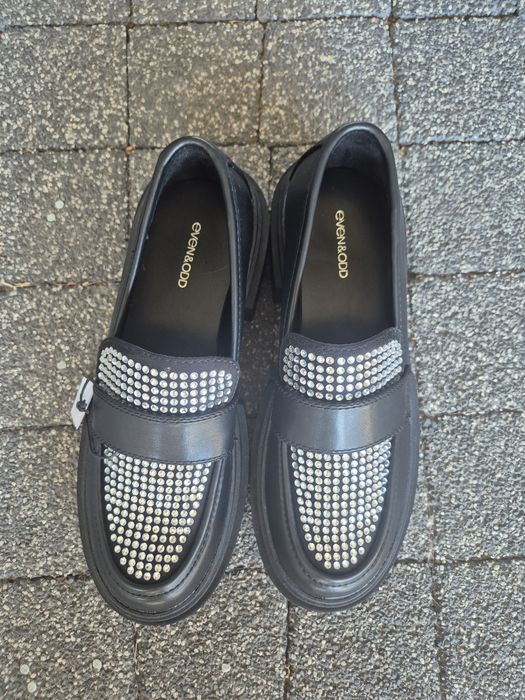 Even&Odd loafersy z cyrkoniami