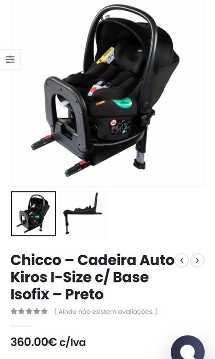 Baby coque com Isofix Chicco como Novo