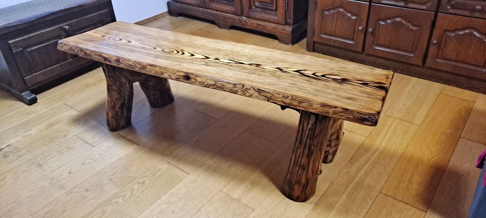 Ława drewniana ręcznie robiona