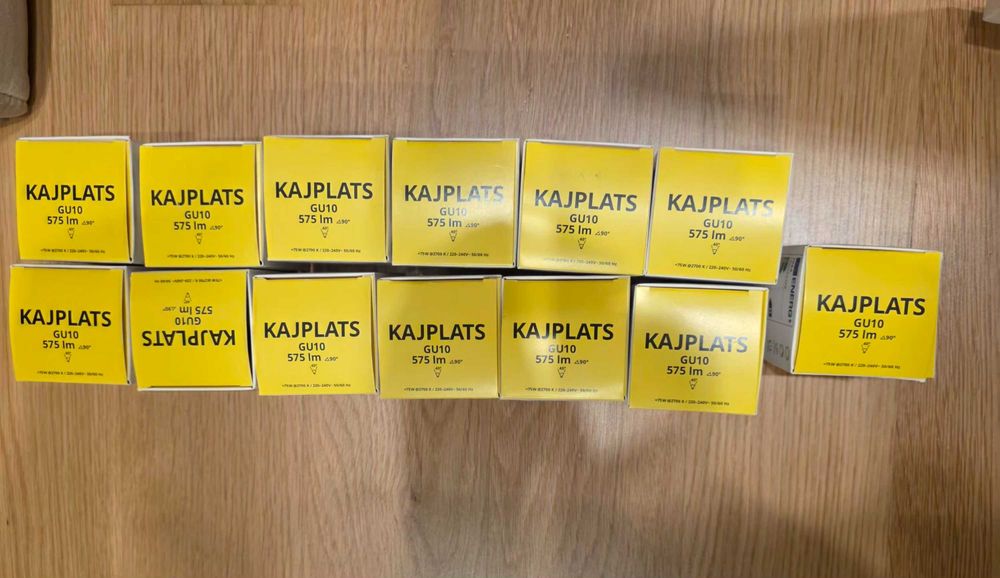 Lote 43 Lâmpadas Inteligentes IKEA KAJPLATS GU10 Zigbee (575lm / Branco Tunable)