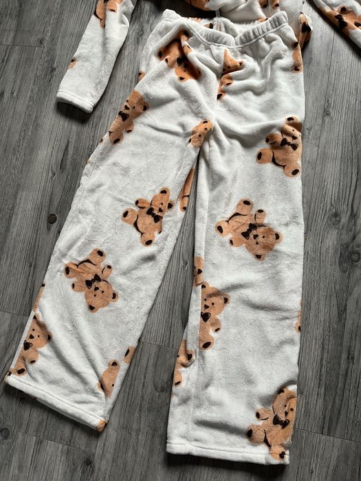 Ciepła nowa piżama w misie roz s cropp