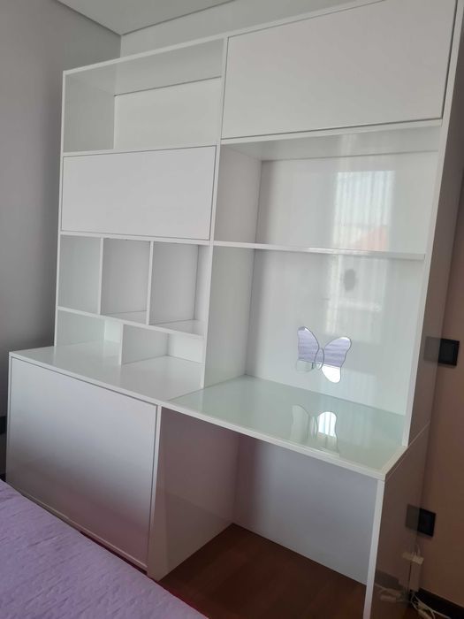 Quarto de casal lacado branco completo