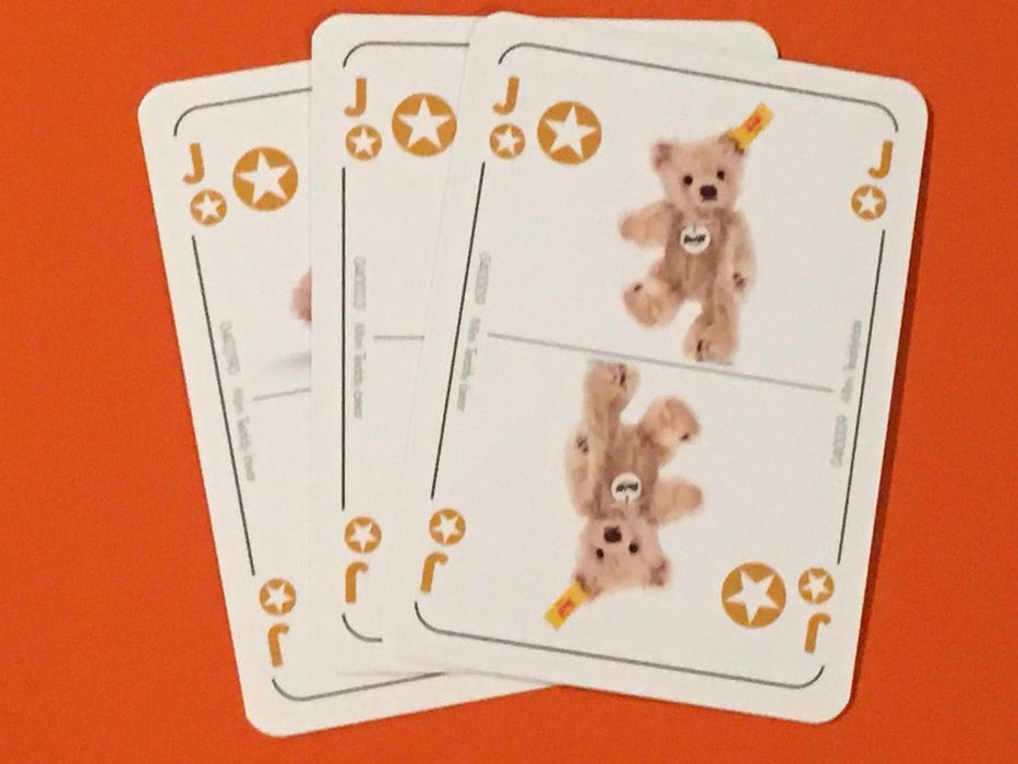 STEIFF karty do gry pluszaki misie Casino Royal