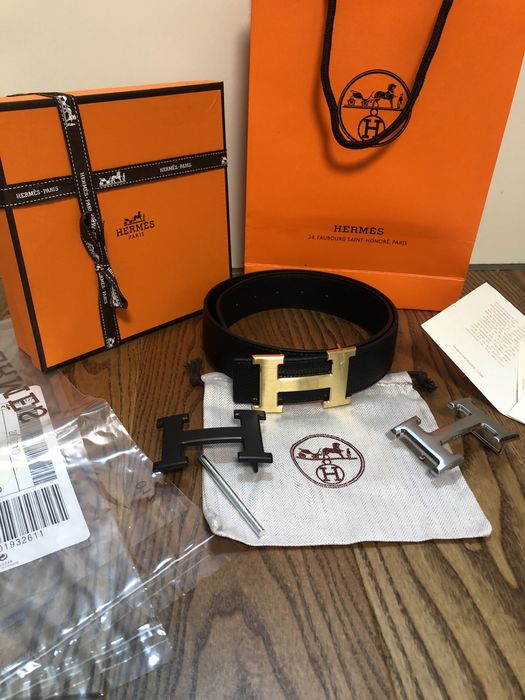 Pasek Hermes skora naturalna 80-125 nr seryjny