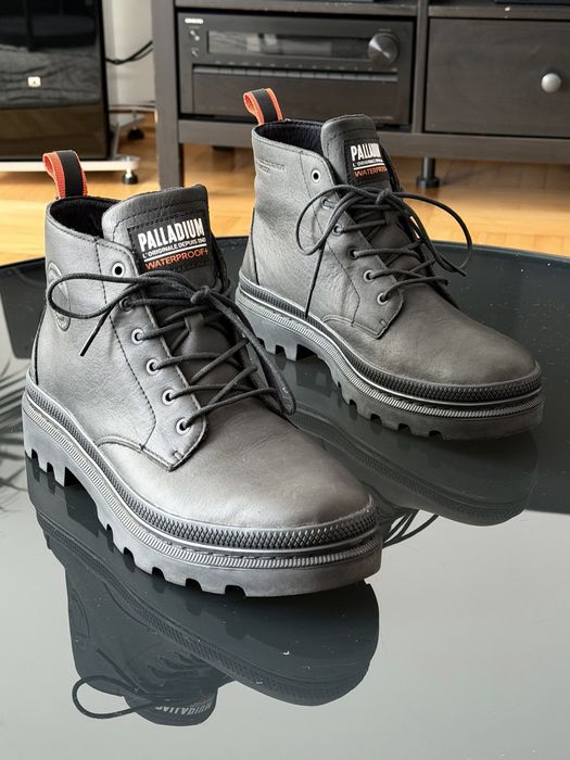 Buty skórzane Palladium PALLATROOPER HI WP+ czarne