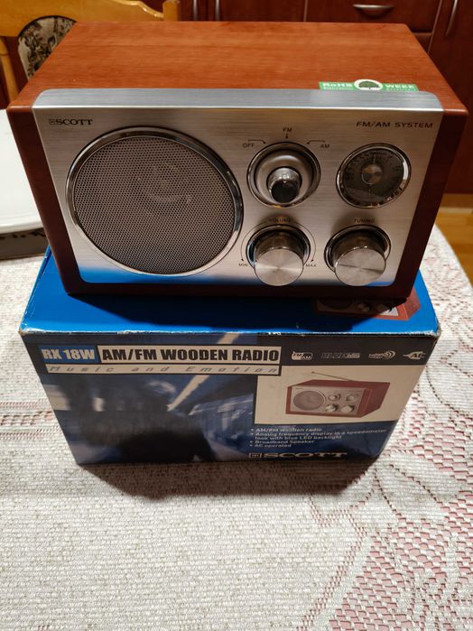 SCOTT RX-18 W - Radio Retro z Prawdziwego Drewna | Stan bardzo dobry | Oryginalne Pudełko