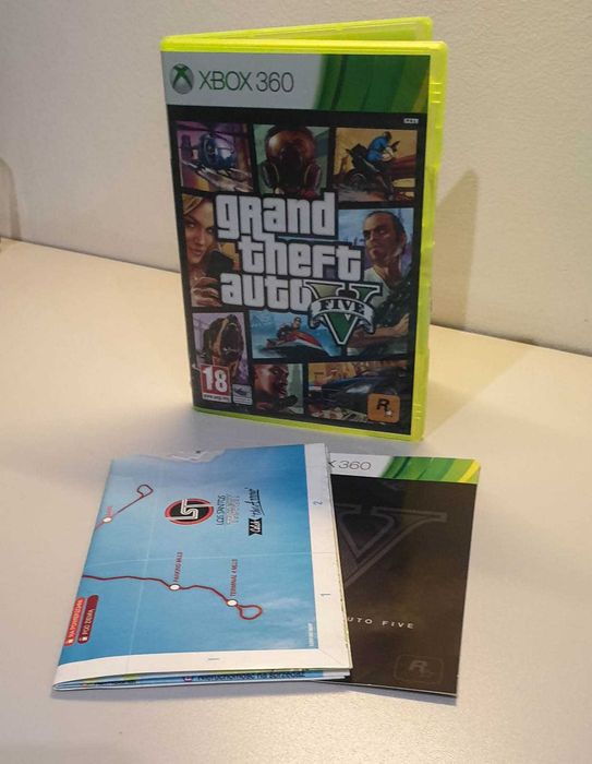 Gra Grand Theft Auto V GTA 5 Xbox 360 3xPL + Unikat MAPA