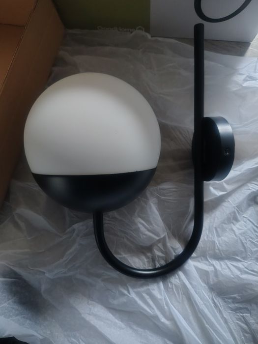 Nowa Lampa Kinkiet Jarrow Czarna E27