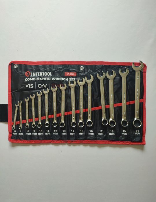 Набор ключей комбинированных 15 ед 6-22  INTERTOOL ХТ- 1514
