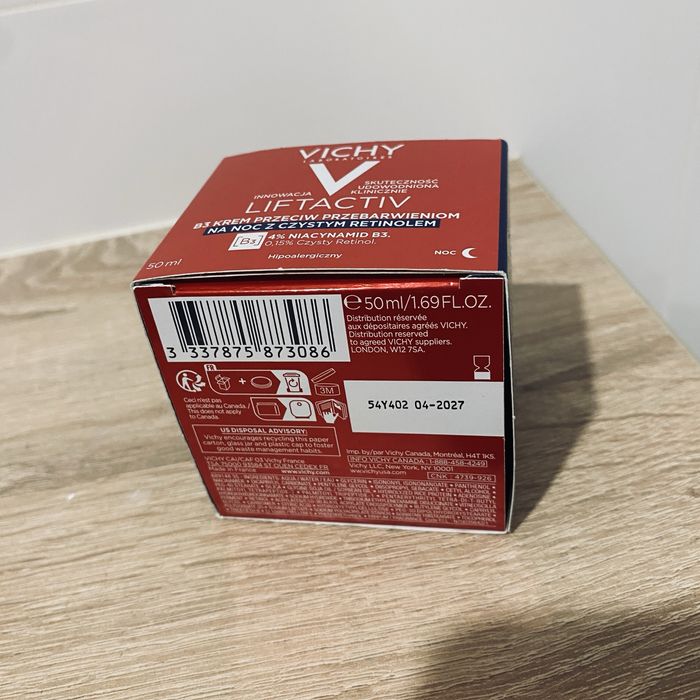 Krem na noc Vichy  Livt Aktiv Retinol B5 nowy