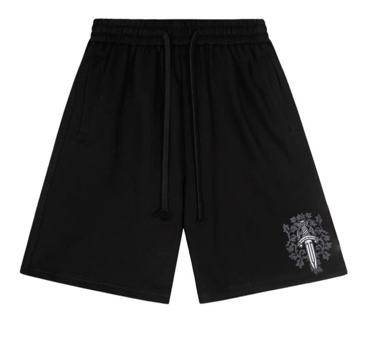 Спортивные шорты Chrome Hearts Logo черные Новинка на лето Хром Хартс