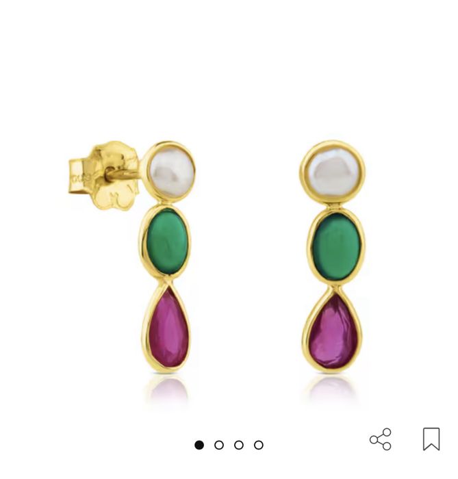 Золоті сережки TOUS Gem Power