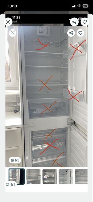 Półka szyba lodówka ikea rakall tinad (i inne whirpool)
