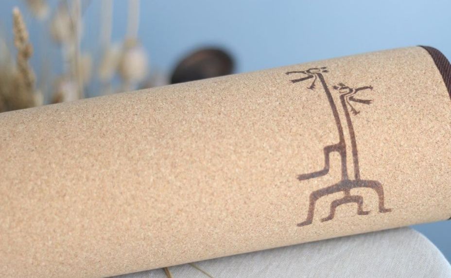 Tapete de yoga de cortiça e Eva