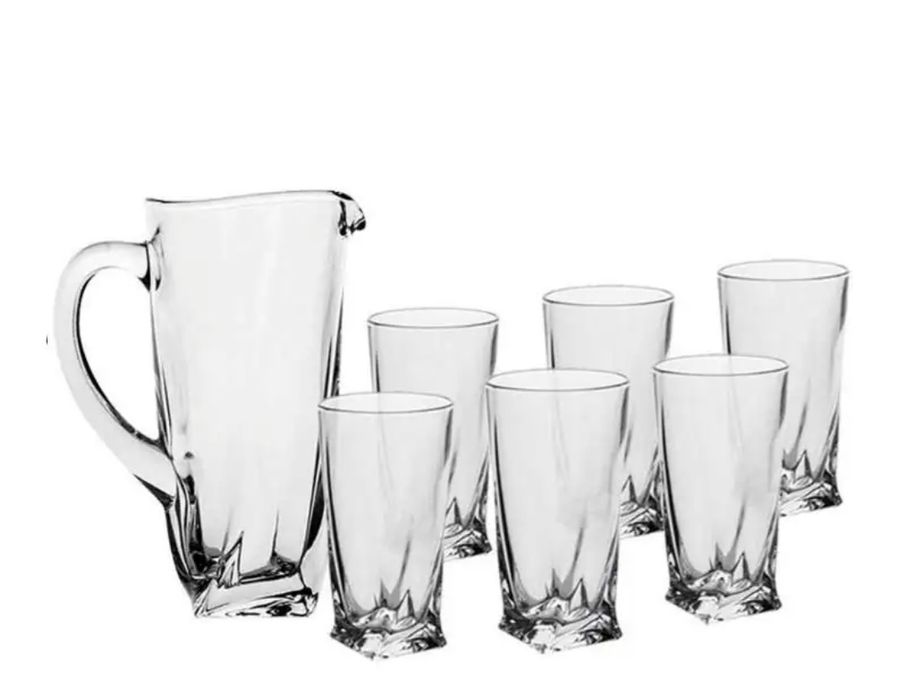 Zestaw Villa Italia szklanki wysokie, dzbanek, kryształ