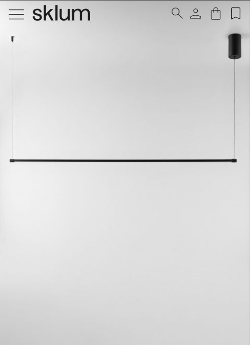 Lâmpada Sklum suspensa linear LED 120 cm em metal