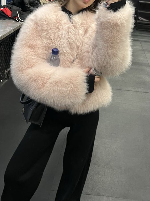 Шуба екошуба розовая