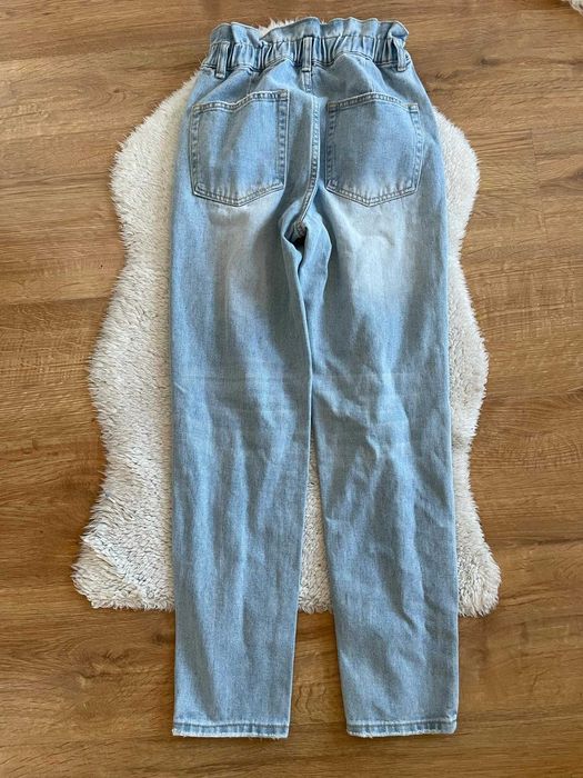 Redial 34 xs spodnie wysoki stan na guziki high waist jeansy