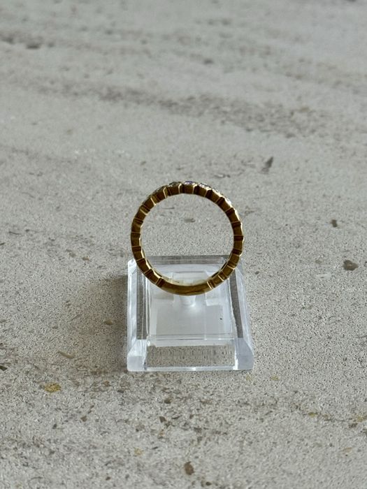 Anel memória quase completa em ouro com 19 diamantes/brilhantes