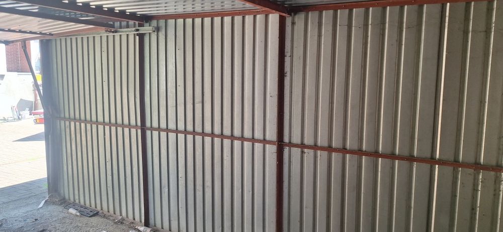 Garaż Blaszany 3x5m Brama do Góry TRANSPORT