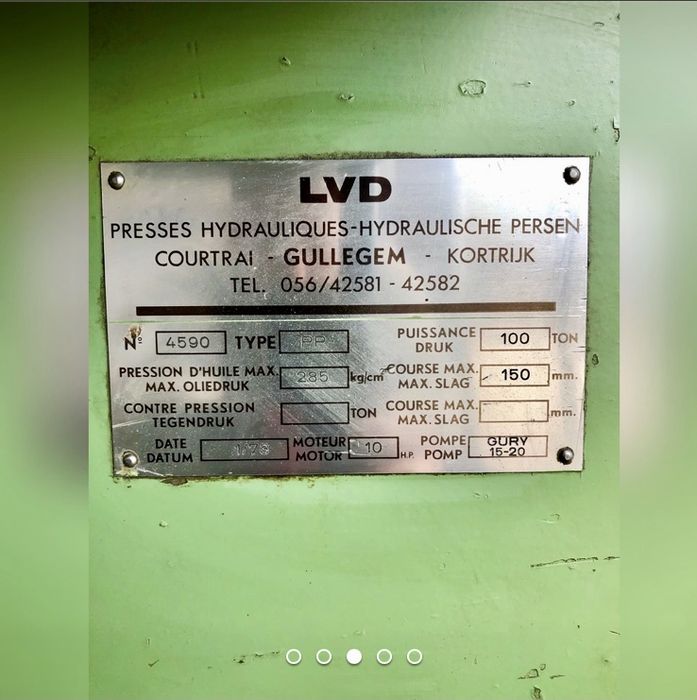 Prasa Lvd 100 ton