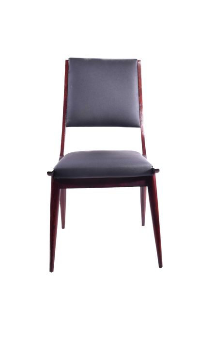 6 krzeseł w linii dynamicznej  Boomerang  włoski modernizm, lata 50/60