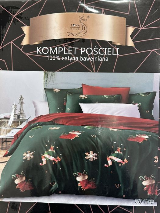 Komplet pościeli świątecznej 3częściowa 160/200