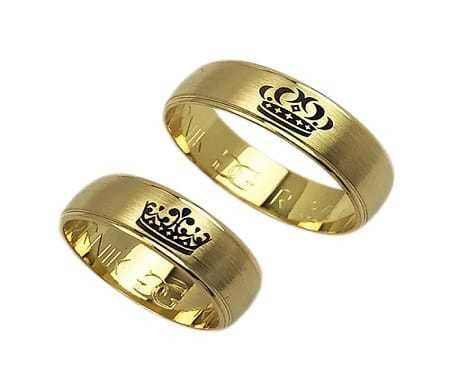 Obrączki ślubne półokrągłe queen p 585 żółte złoto 6mm  Goldrun