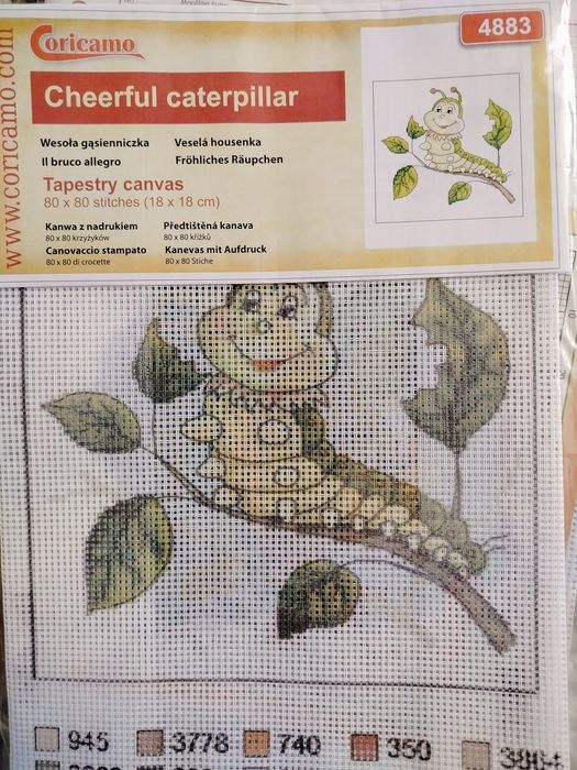 Wesoła gąsieniczka haft