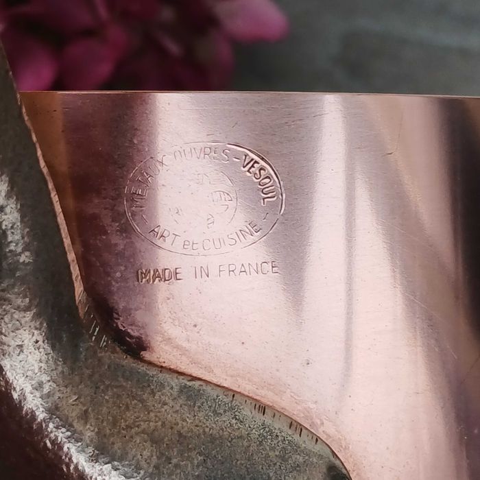 Miedziany garnek miedziane rondle komplet 4szt - sygnowane