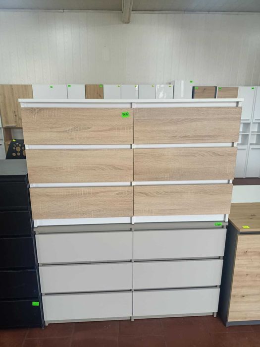 Komoda 6 szuflad różne kolory 75 cm x 120 cm