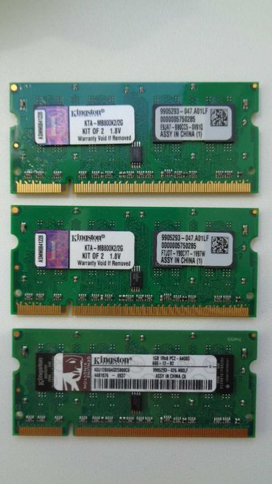 ОЗУ Оперативна пам'ять Kingston SO-DIMM DDR2-800 MHz 1 GB PC2-6400.