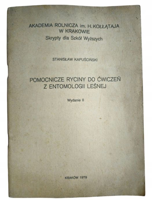 Stanisław Kapuściński Pomocnicze Ryciny Do Ćwiczeń Z Entomologii