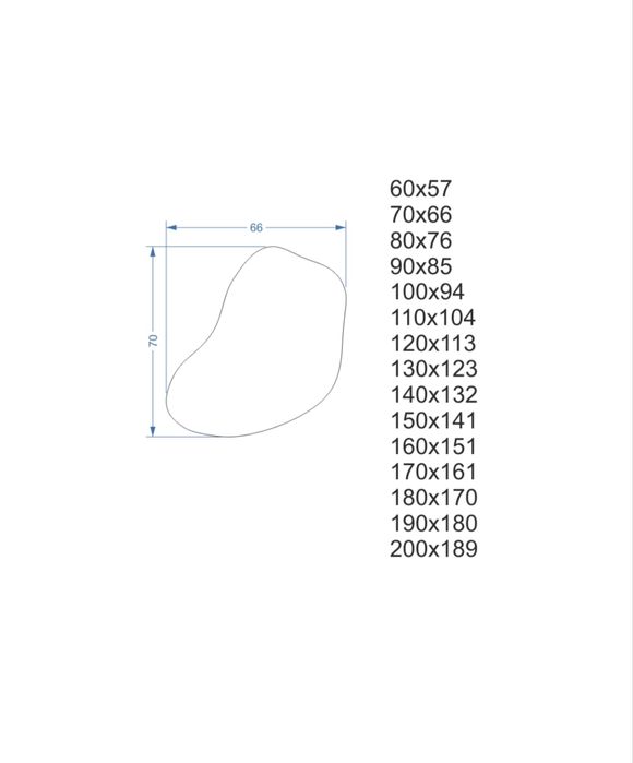 Lustro o nieregularnym kształcie