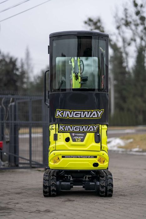 Minikoparka KUBOTA silnik 1200 kg skrętne ramię 3 cylindry + łyżki