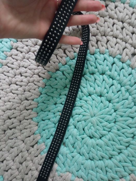 Pasek czarny Benetton dżety