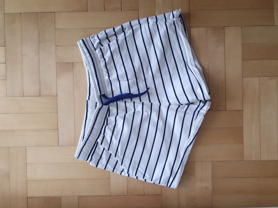 Spodenki szorty damskie w paski marynarski styl M 38