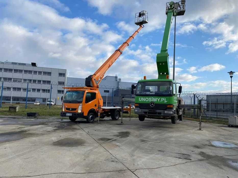 prace na wysokościach ,zwyżka ,podnośnik koszowy