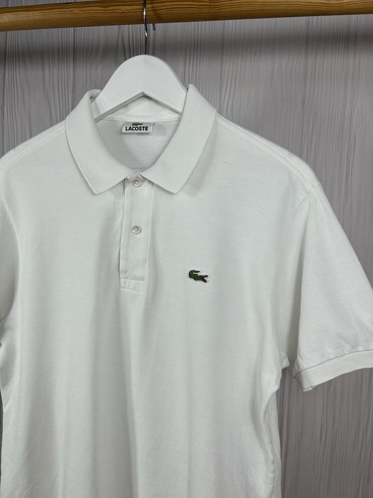Lacoste Classic White білосніжне поло футболка Оригінал