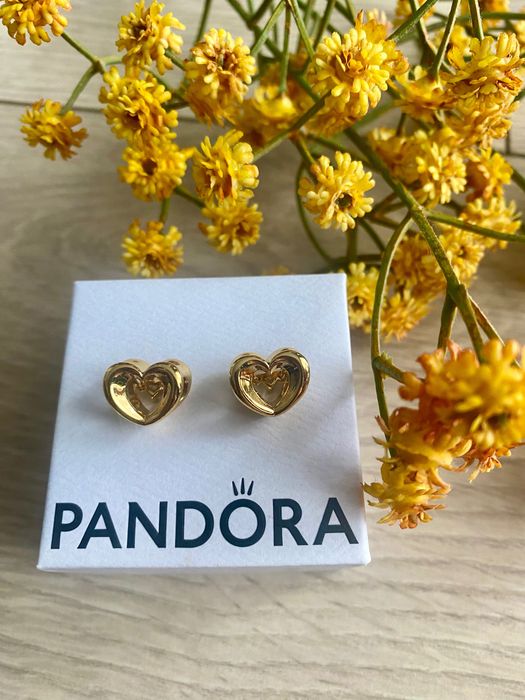 Charms Pandora srebro pozłacane 2 sztuki