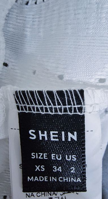 Crop top bialy"Shein".