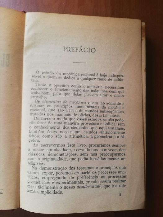 Elementos de Mecânica - Biblioteca de Instrução Professional