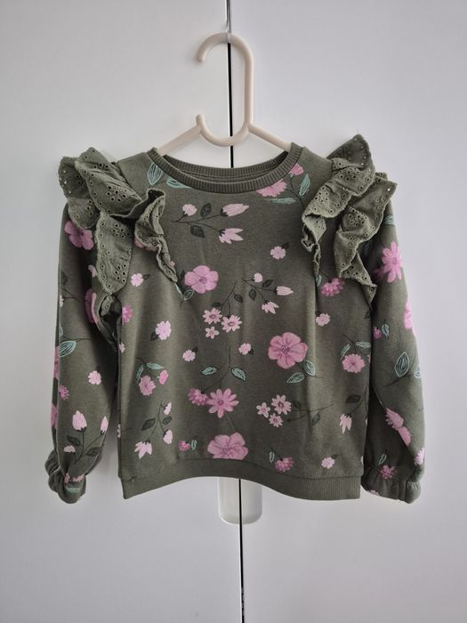 Dziewczęca zielona w kwiaty bluza r. 104 COOL CLUB