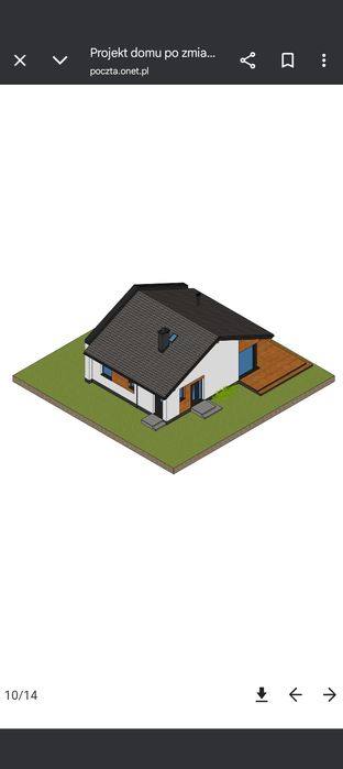 Ładny skromny domek z dużym przeszkleniem