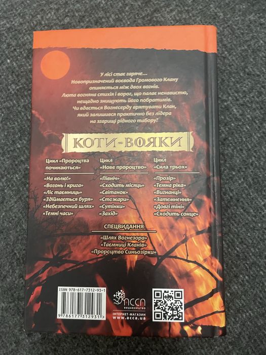 Здіймається буря Коти вояки Ерін Гантер Видавництво ACCA